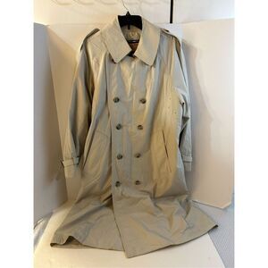 London Fog trench coat rain men’s 38 S beige belted Double Buttons M